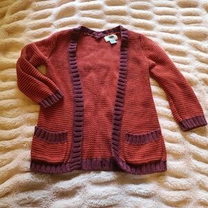 Old Navy fall cardigan burgundy and orange size 4t
